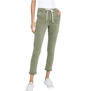 Paige Christy‎ Pants Womens 30 Olive Green Lyocell Jogger Drawstring Waist